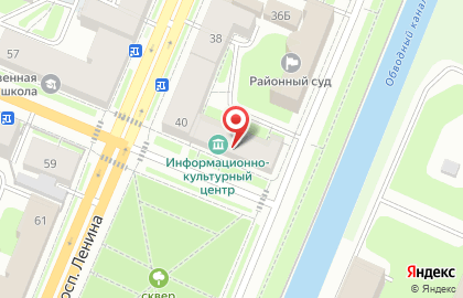 Информационно-культурный центр на набережной Мартынова на карте