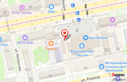 Продуктовый магазин в Барнауле на карте