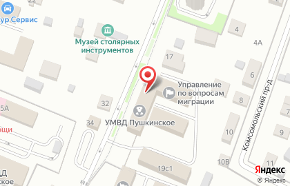 МУ МВД России Пушкинское на карте