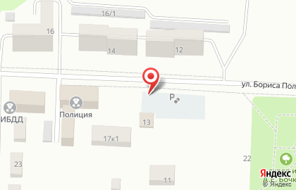 Автостоянка на ул. Бориса Полевого, 17/1 на карте