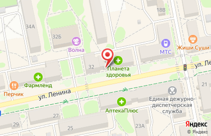 Магазин разливного пива Пивной причал на улице Ленина на карте