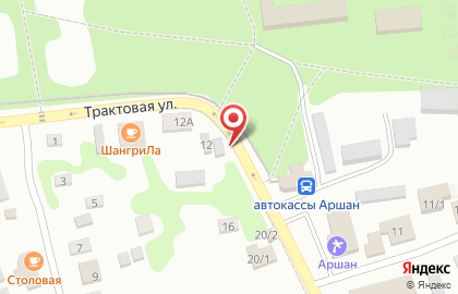 Кафе Надежда на Трактовой улице на карте
