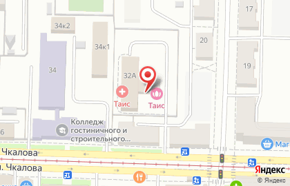 Медицинский центр Таис на улице Чкалова на карте