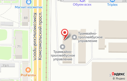 Трамвайно-троллейбусное управление, ТГУМП на Енисейской улице на карте