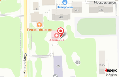 Медицинский центр Авиценна на Свирской улице на карте
