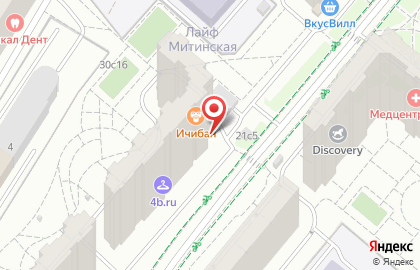 Ресторан Ичибан на Митинской улице на карте