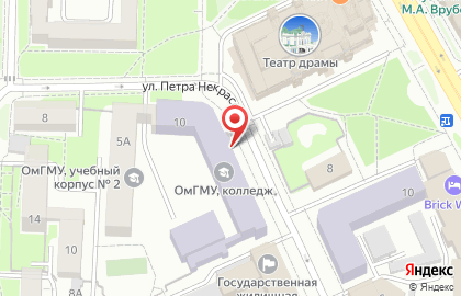Банкомат Росбанк на улице Петра Некрасова, 5 на карте
