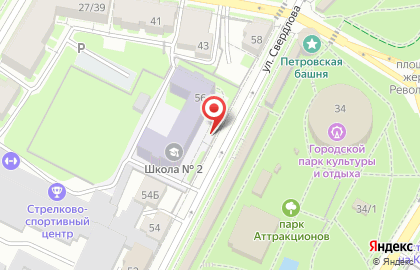 Избирательный участок №3 на улице Свердлова на карте