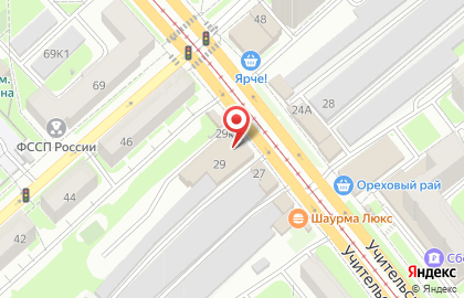 Магазин хлебобулочных и кондитерских изделий на Учительской улице на карте