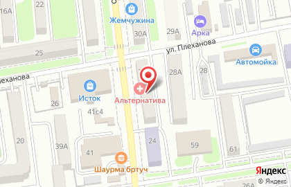 Медицинский центр Альтернатива в Советском районе на карте