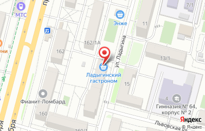 Ладыгинский гастроном на карте