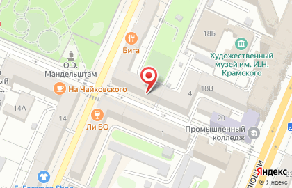 Художественный салон на улице Чайковского на карте