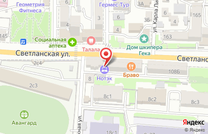 Магазин интимных товаров Клубничка на Светланской улице на карте