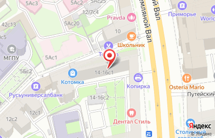 ОАО Альфа-Банк на улице Земляной Вал на карте