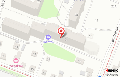 Мини-отель Толстой на улице Л.Толстого на карте