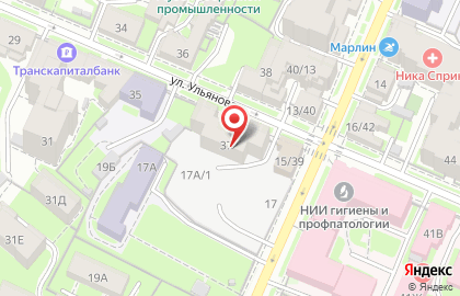 Общежитие ННГУ в Нижегородском районе на карте