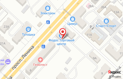 Детос на проспекте Ленина на карте