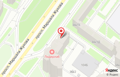 Сеть алкомаркетов Калейдоскоп напитков мира на проспекте Маршала Жукова на карте