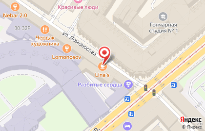 Lomonosov Hotel в Центральном районе на карте