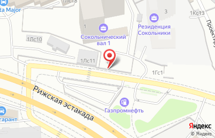 Евросервис на улице Сокольнический Вал на карте