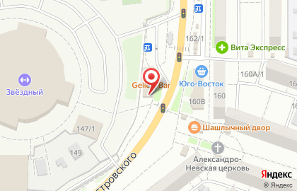 Ресторан быстрого обслуживания Subway на улице Николая Островского, 155а на карте