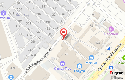 Автостоянка на бульваре Профсоюзов, 9/1 на карте