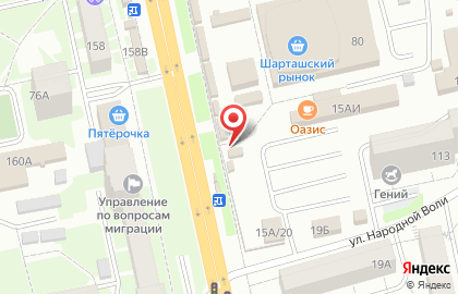 Магазин фруктов и овощей в Октябрьском районе на карте