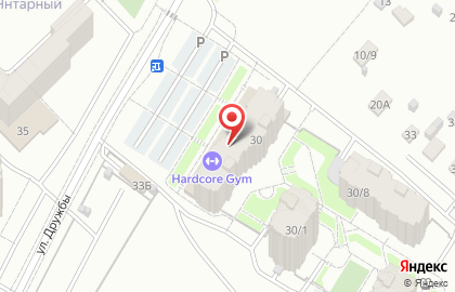 Тренажерный зал Hardcore GYM на улице Дружбы на карте