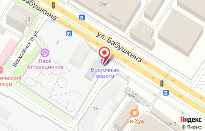 Автокомплекс Восточные ворота на улице Бабушкина на карте
