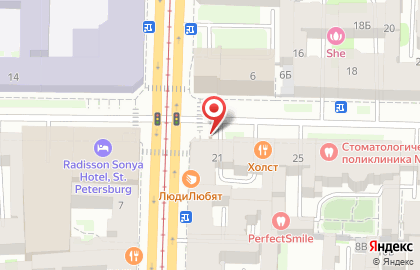Буква на улице Чайковского на карте
