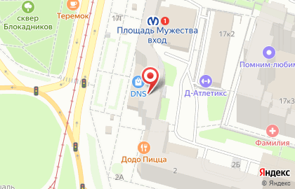 Ремонт Apple метро ПЛОЩАДЬ МУЖЕСТВА на карте