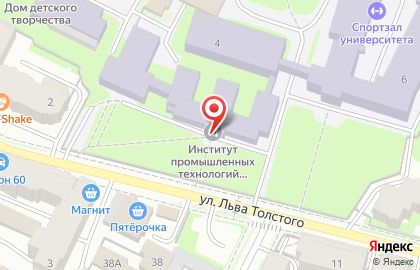 Псковский государственный университет на улице Льва Толстого на карте