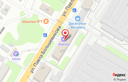 Гостиница Ариэль на карте