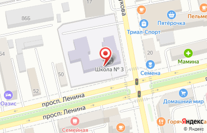 Избирательный участок №34 на проспекте Ленина на карте