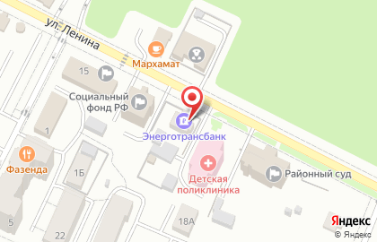 Коммерческий банк Энерготрансбанк на улице Ленина на карте