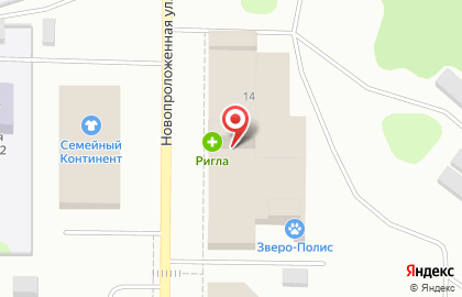 Ветеринарная клиника Зверополис на Новопроложенной улице на карте