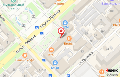 Торговый центр Центральный на проспекте Ленина на карте