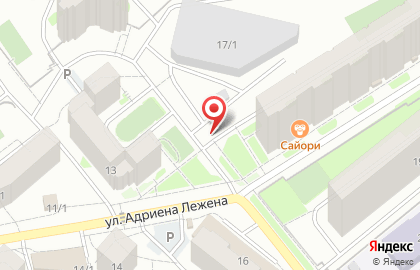 Дзержинский район Киоск по продаже фруктов и овощей на улице Адриена Лежена 17 на карте