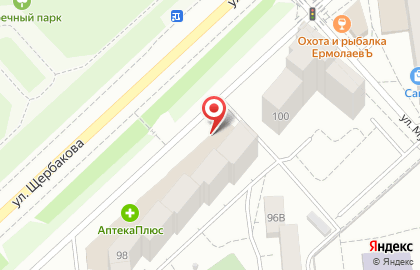 Торгово-сервисная компания Цифра на улице Щербакова на карте