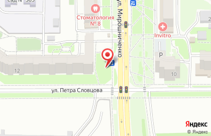 Магазин продуктов на ул. Словцова, 12д на карте
