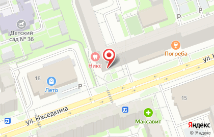 Пекарня Хлебница на улице Наседкина на карте