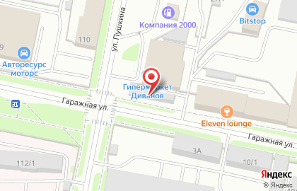Кафе Огонек на Гаражной улице на карте