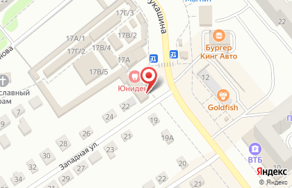 Магазин косметики и бытовой химии Семь дней в Щёкино на карте
