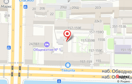 ВОА-Эксперт на набережной Обводного канала на карте