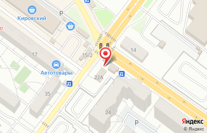 Шиномонтажная мастерская в Железнодорожном районе на карте