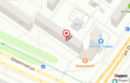 Парикмахерская Виола на Широтной улице на карте