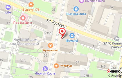 Туристическое агентство 1001 Тур на Московской улице на карте