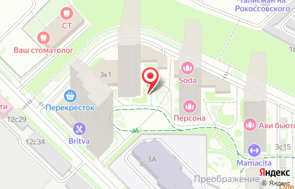 BRITVA Бульвар Рокоссовского на карте