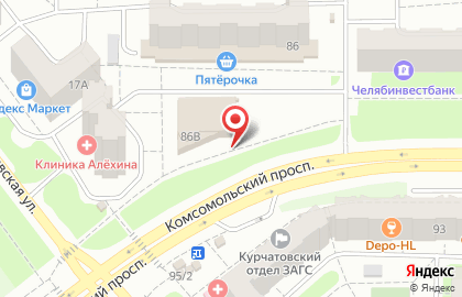 Супермаркет Дикси на Комсомольском проспекте, 86В на карте
