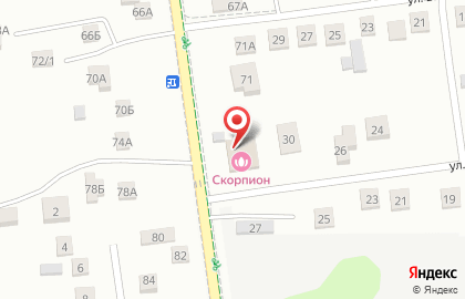 Сауна Скорпион на 1-ой Октябрьской улице на карте